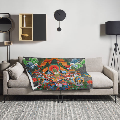 Green Tara Thangka Blanket